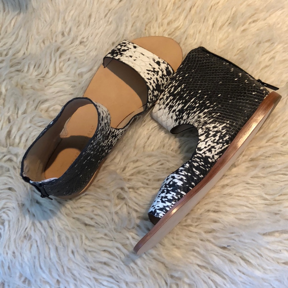 Loeffler Randall Snake Embossed Sandals